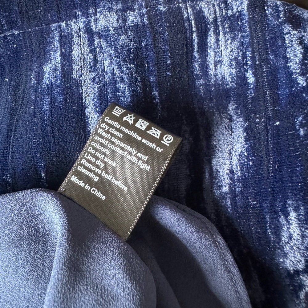 Me+EM midi Maxi Dress Elegant Navy Velvet Maxi Dress MSRP $450 - Picture 11 of 11